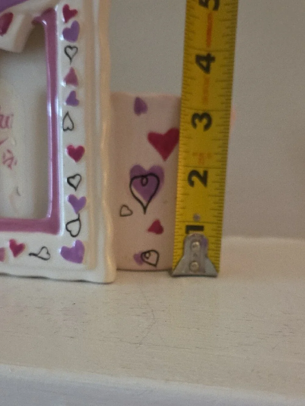 Ceramic Flower Pot Picture Frame Heart Design